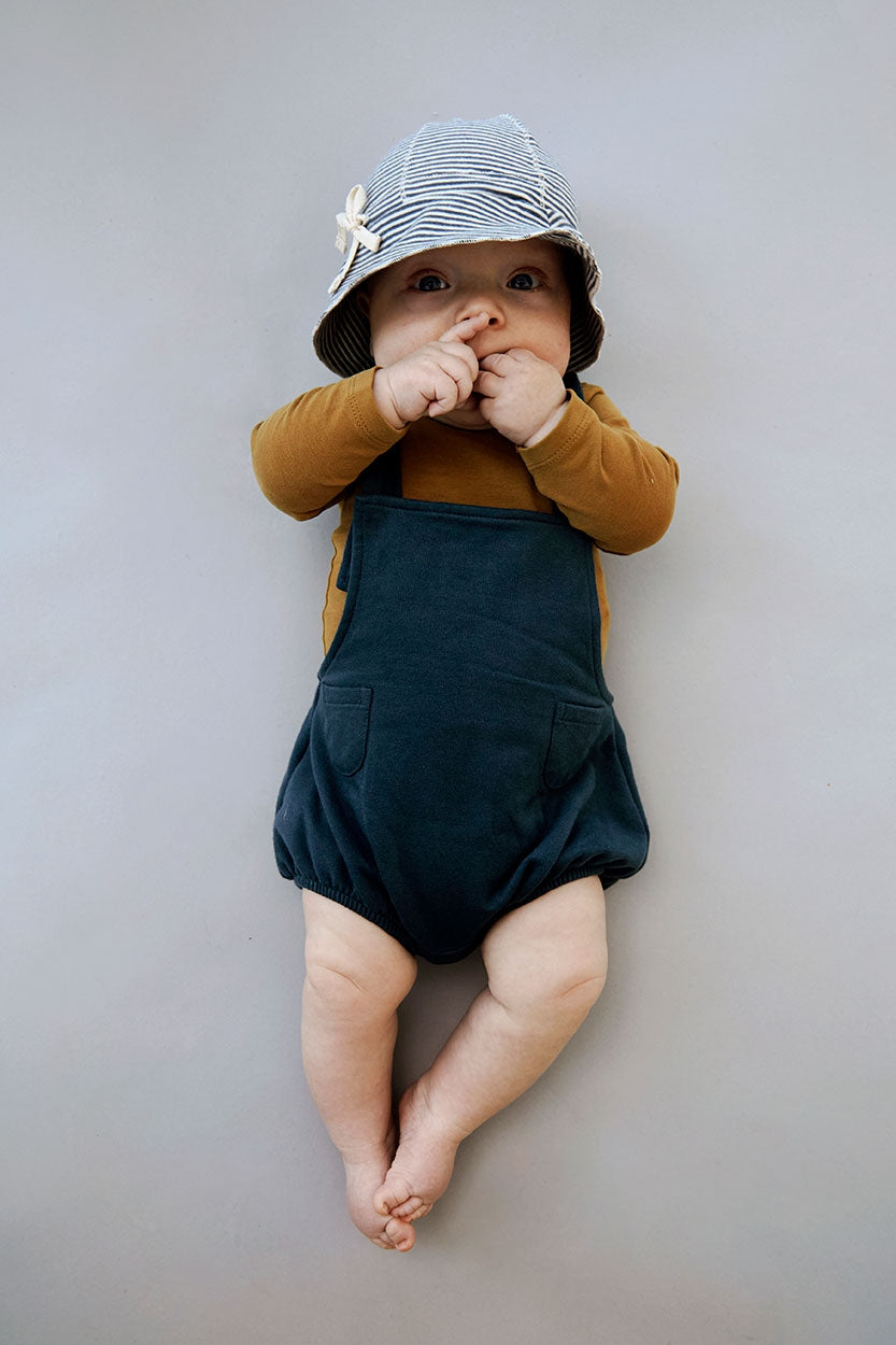 Baby Sun Hat Blue Grey