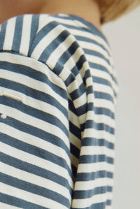 L/S T-Shirt | Blue Grey - Cream