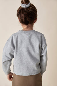 Cropped Sweatshirt | Grey Melange