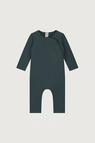 Baby Anzug mit Druckknöpfen | Blue Gray