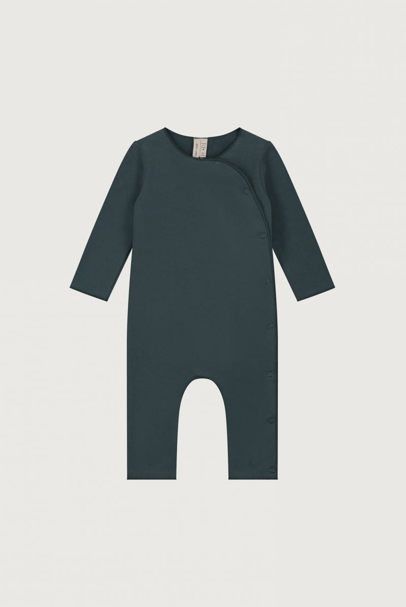 Baby Anzug mit Druckknöpfen | Blue Grey