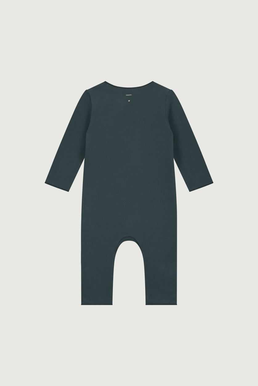 Baby Anzug mit Druckknöpfen | Blue Grey