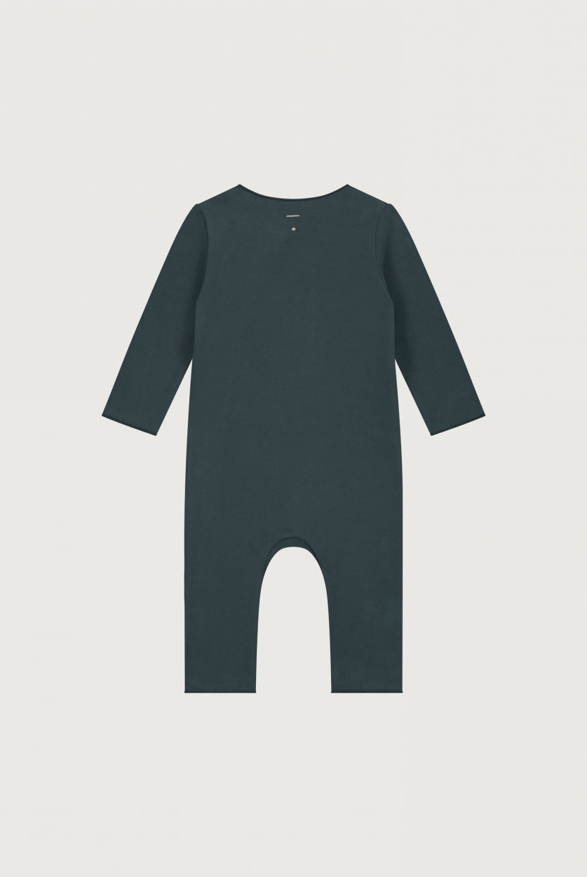 Baby Suit with Snaps | Blue Gray