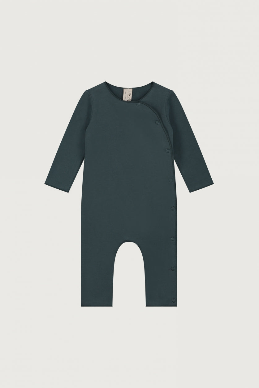 Baby Suit with Snaps | Blue Grey