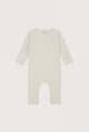Baby Anzug mit Druckknöpfen | Cream