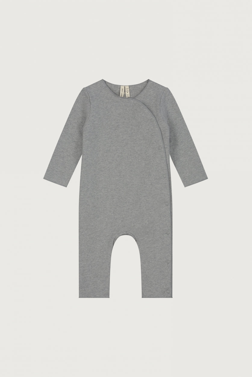 Baby Anzug mit Druckknöpfen | Grey Melange