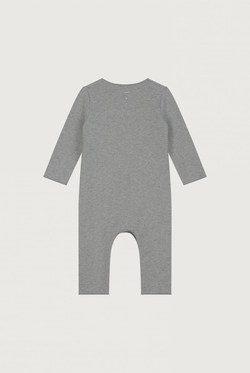 Baby Suit with Snaps | Grey Melange