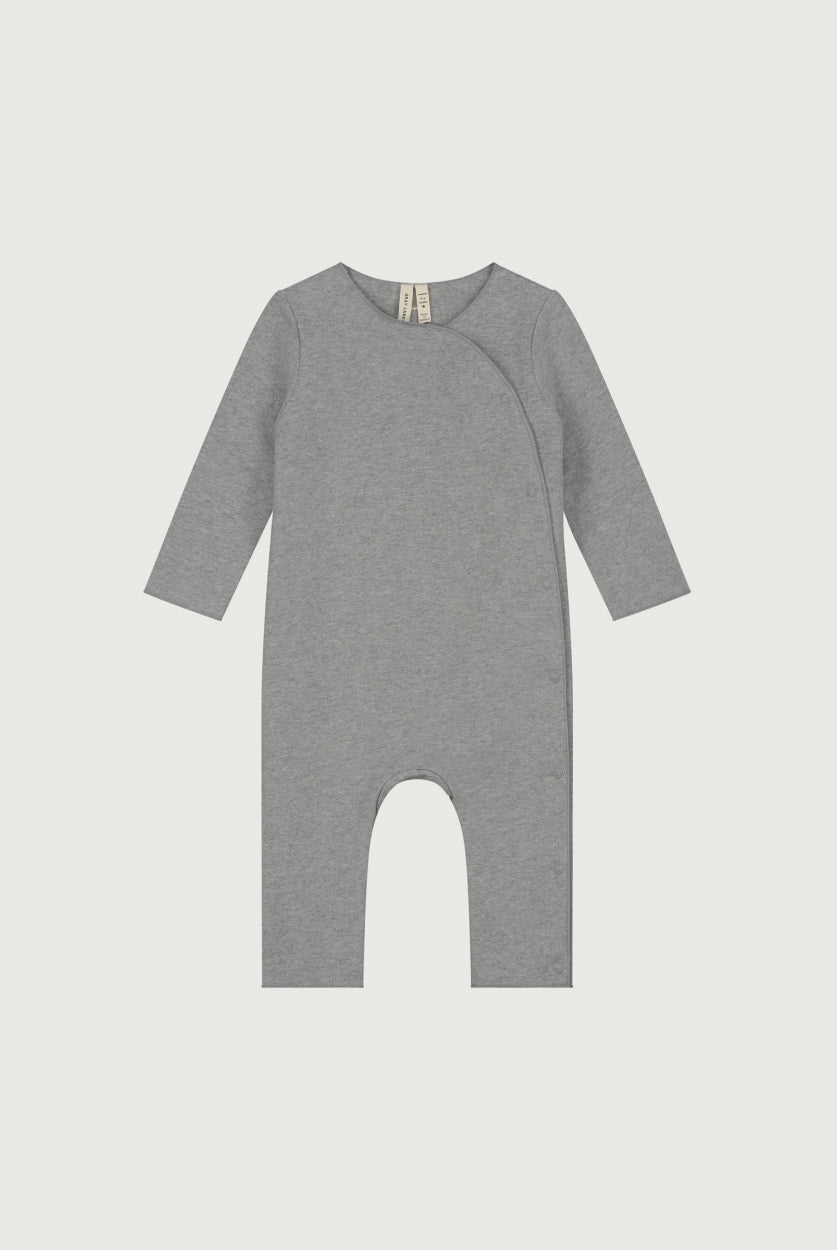 Baby Suit with Snaps | Grey Melange