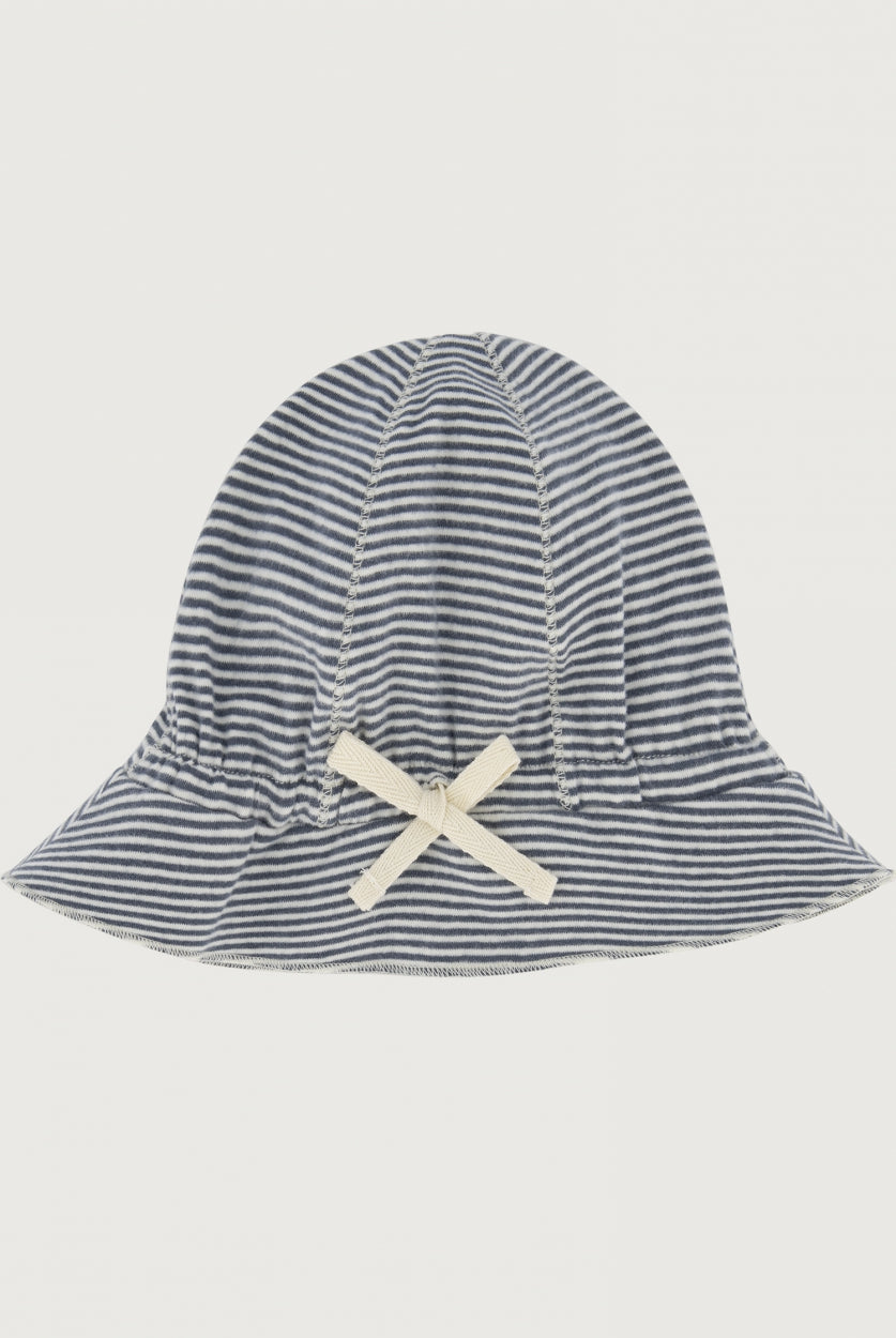 Baby zonnehoedje | Blue Grey - Cream