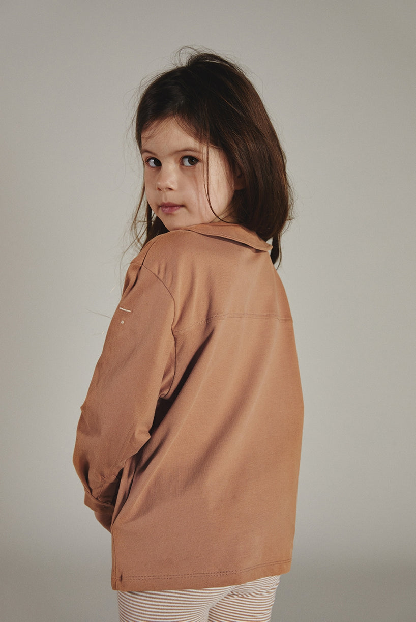 Boxy Blouse met kraag | Biscuit