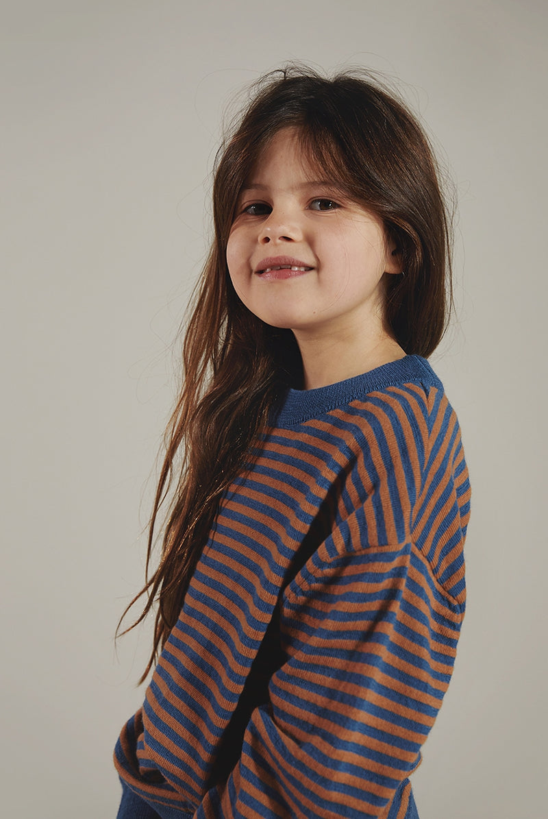 Knitted Jumper | Blue Moon - Biscuit