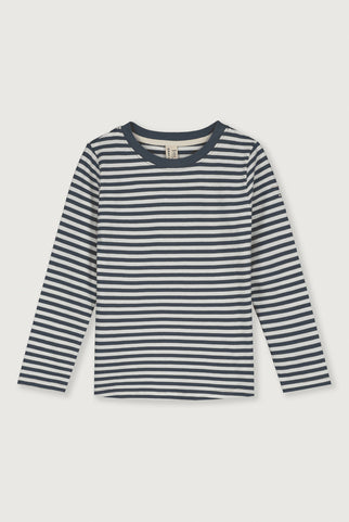 L/S T-Shirt | Blue Grey - Off White