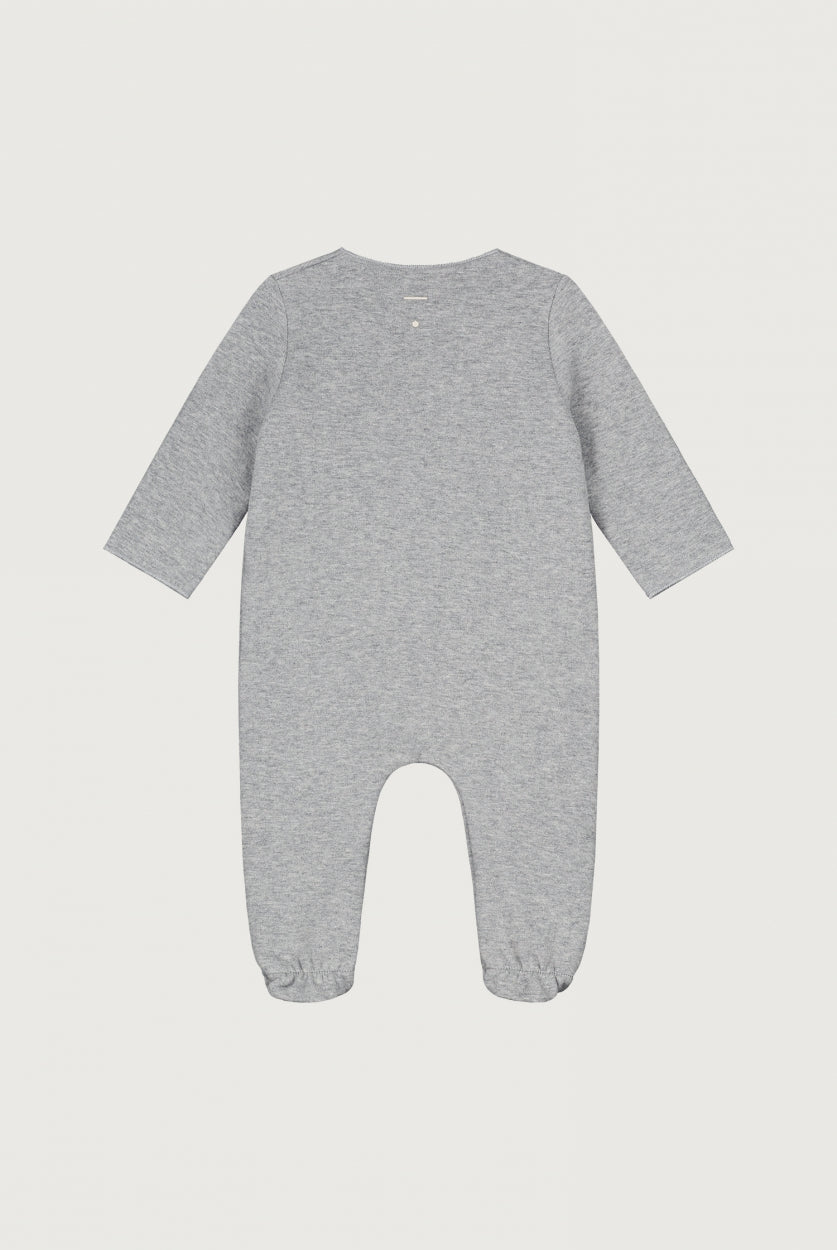 Newborn Suit with Snaps | Gray Melange