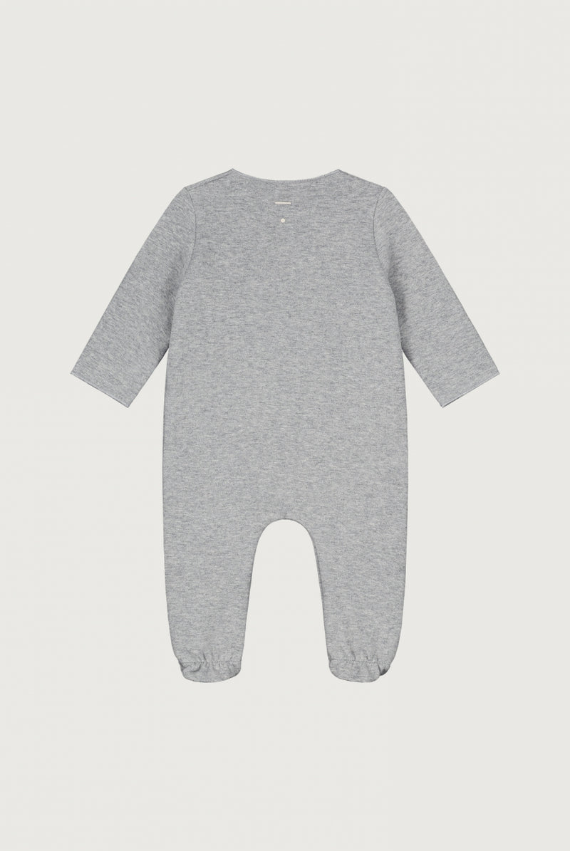 Neugeborener Anzug mit Druckknöpfen | Grey Melange
