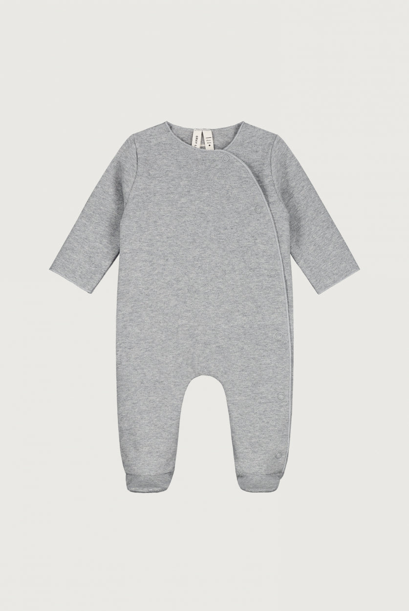 Newborn Suit with Snaps | Gray Melange