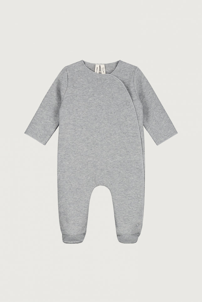 Newborn Suit with Snaps | Gray Melange