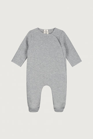 Neugeborener Anzug mit Druckknöpfen | Grey Melange