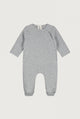 Neugeborener Anzug mit Druckknöpfen | Grey Melange