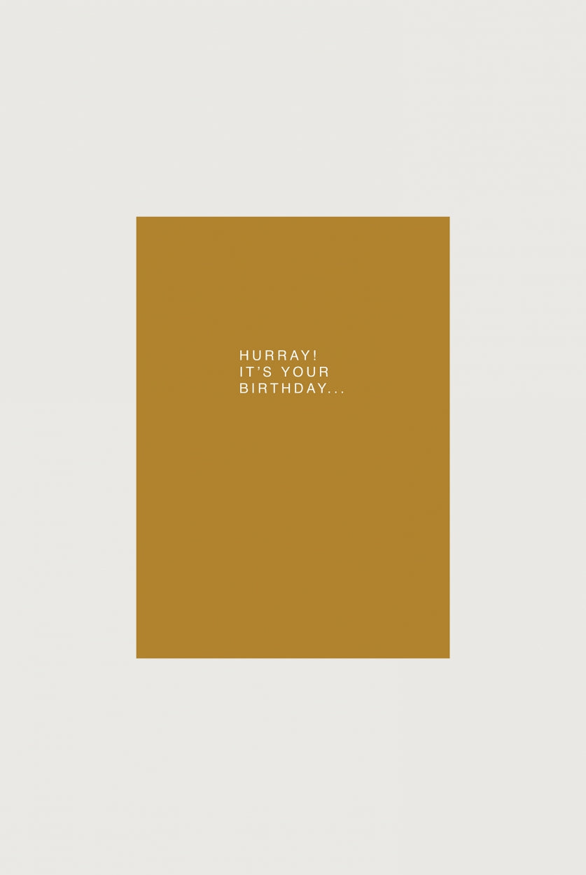 Karte Hurray! It's your birthday | Mustard