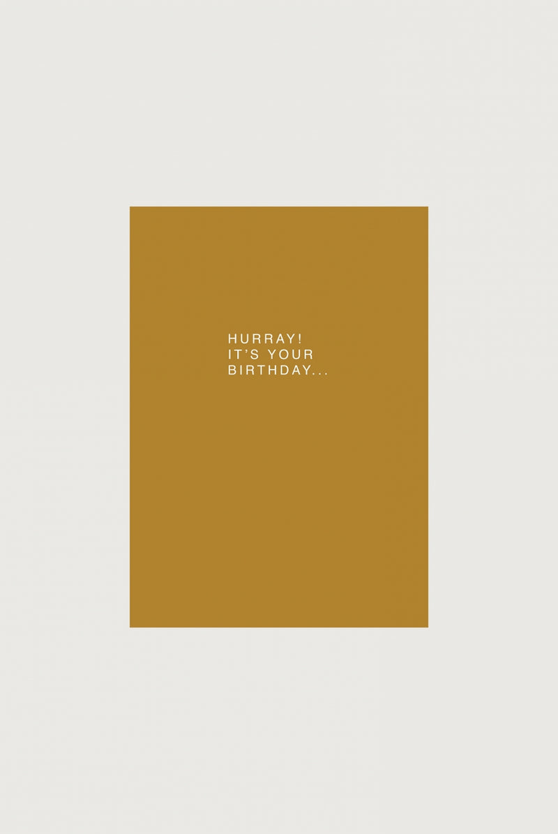 Karte Hurray! It's your birthday | Mustard