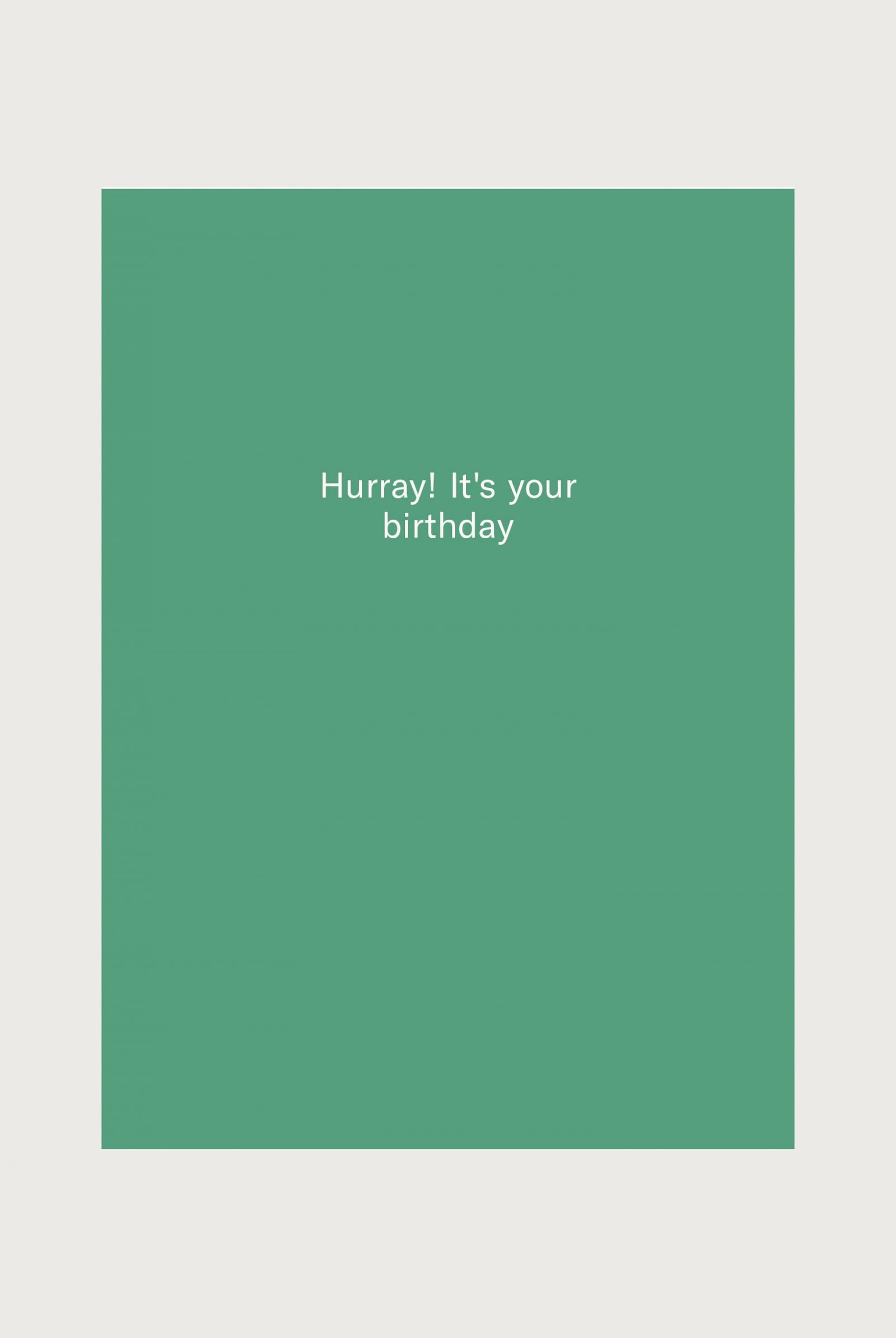 Card - Hurray it's your Birthday | Bright Green