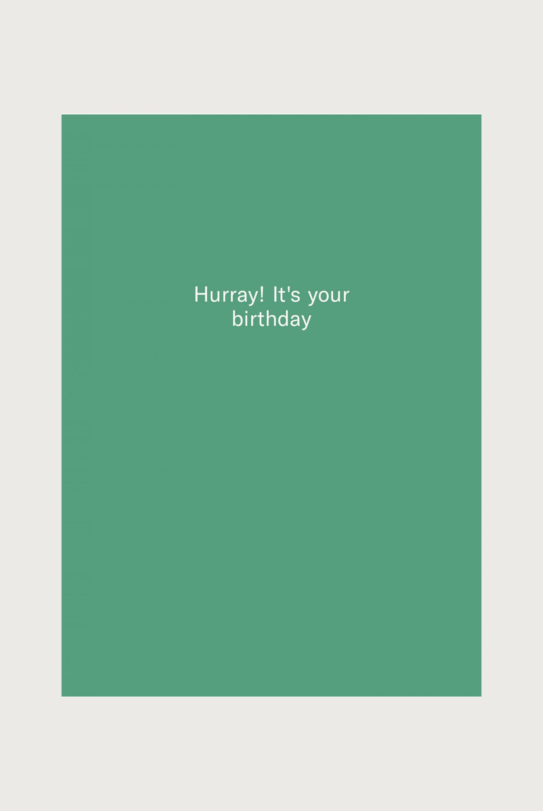 Card - Hurray it's your Birthday | Bright Green