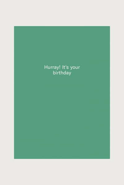 Card - Hurray it's your Birthday | Bright Green