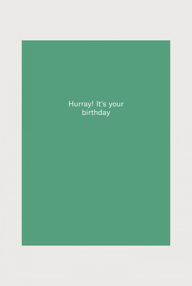 Card - Hurray it's your Birthday | Bright Green