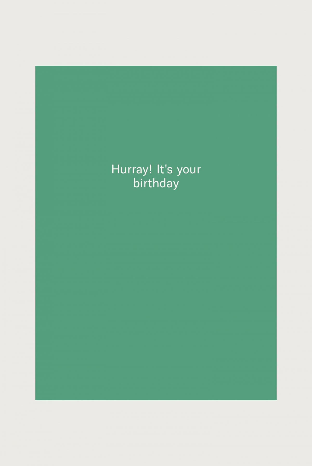 Card | Hurray! It's your birthday | Bright Green