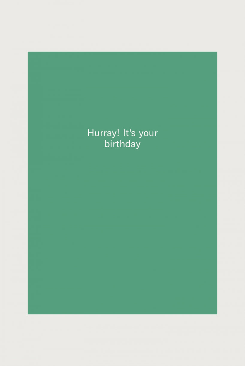 Card - Hurray it's your Birthday | Bright Green