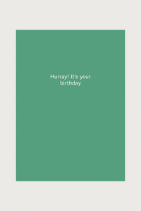 Card - Hurray it's your Birthday | Bright Green