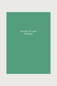 Card - Hurray it's your Birthday | Bright Green