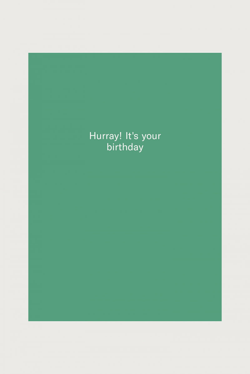 Card - Hurray it's your Birthday | Bright Green