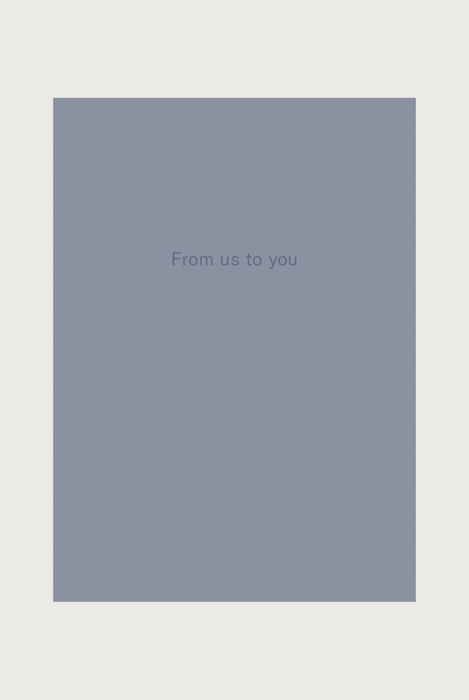 Card - From us to you | Gray