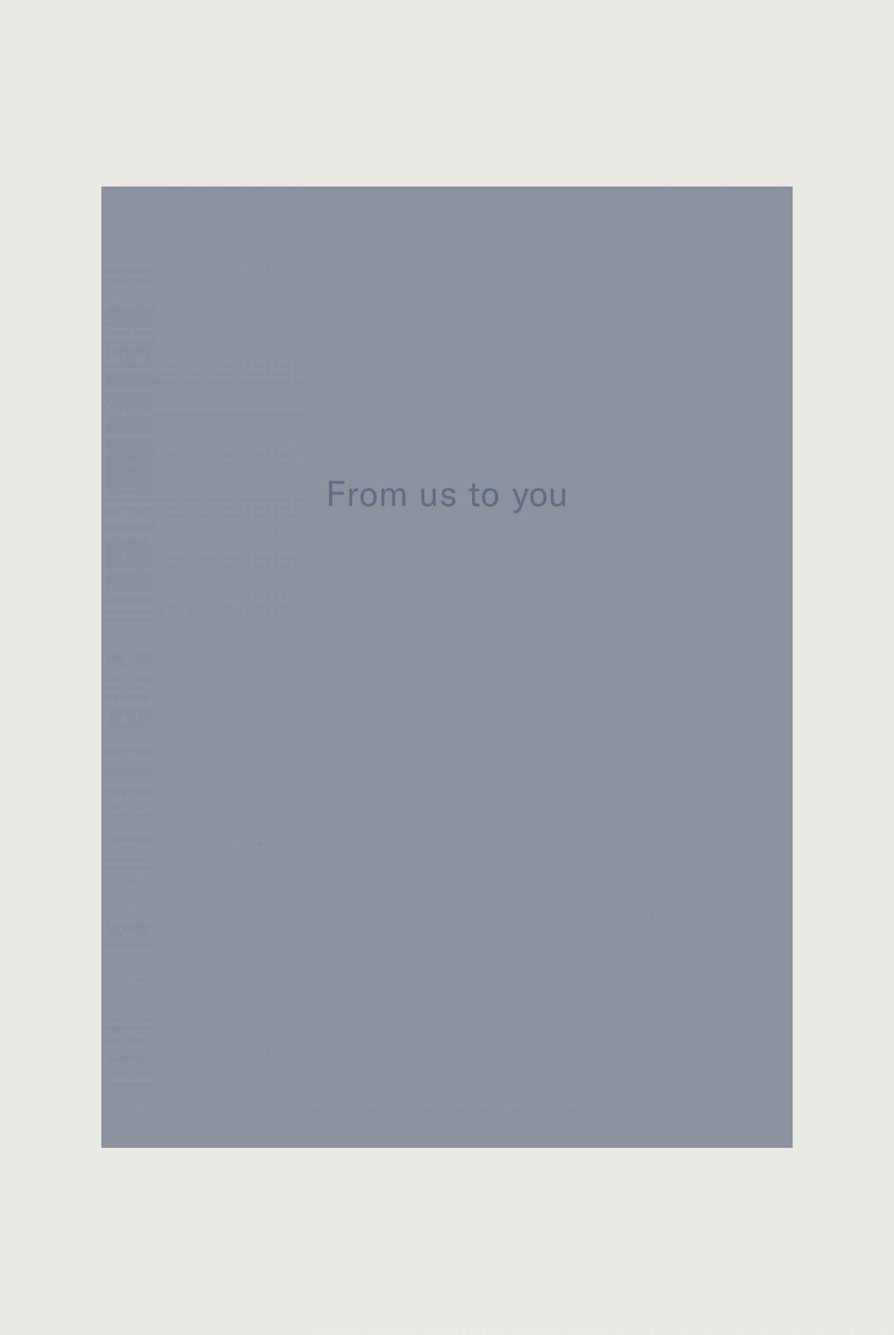 Card - From us to you | Gray