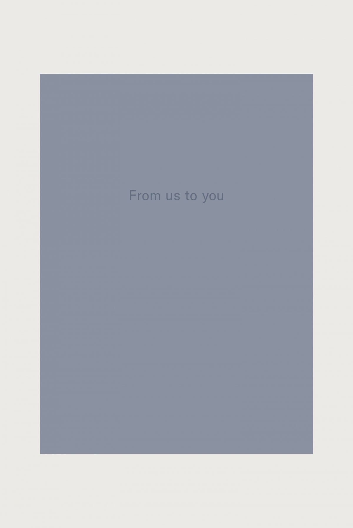 Card - From us to you | Grey