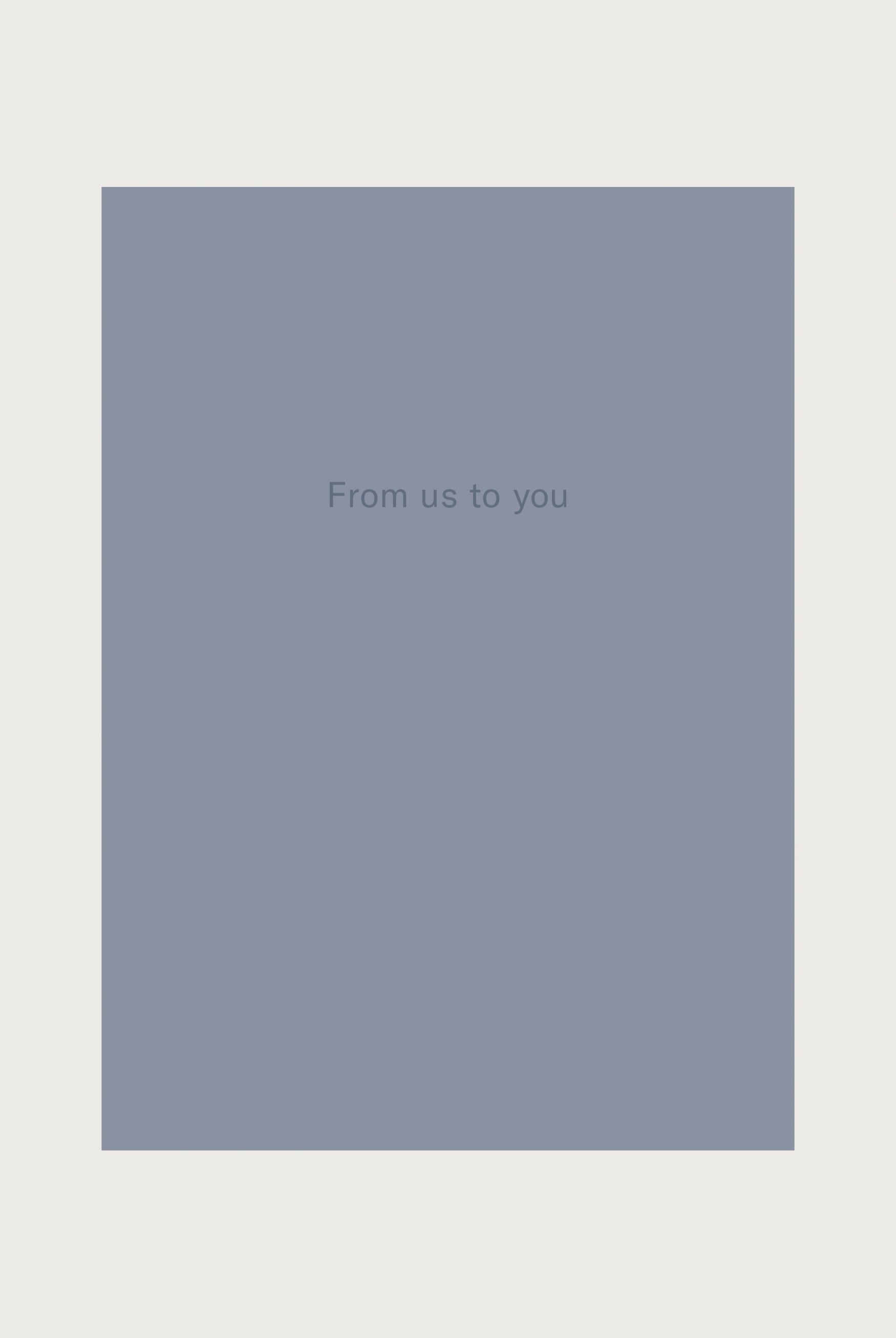 Card | From us to you | Grey
