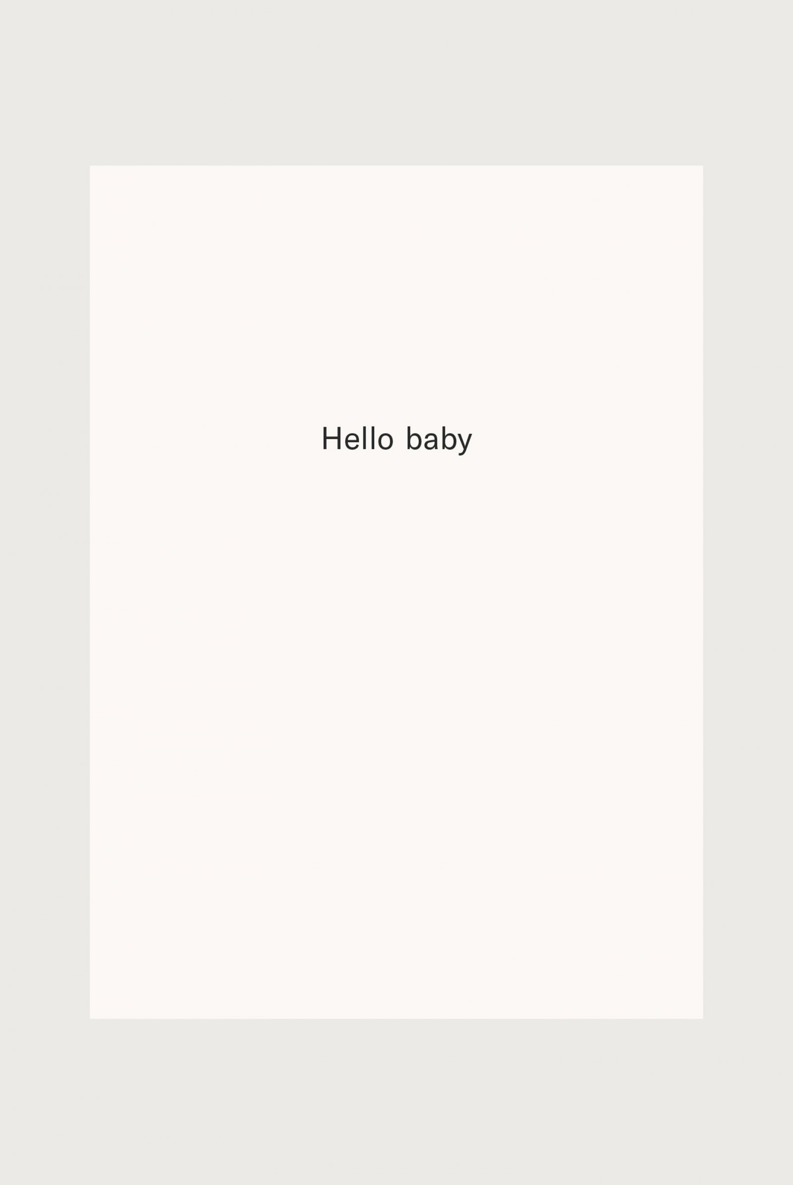 Card - Hello baby | Cream