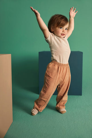 Baby Front Seam Joggers | Biscuit
