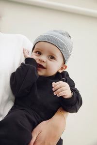 Baby Beanie | Pirate Black - Cream