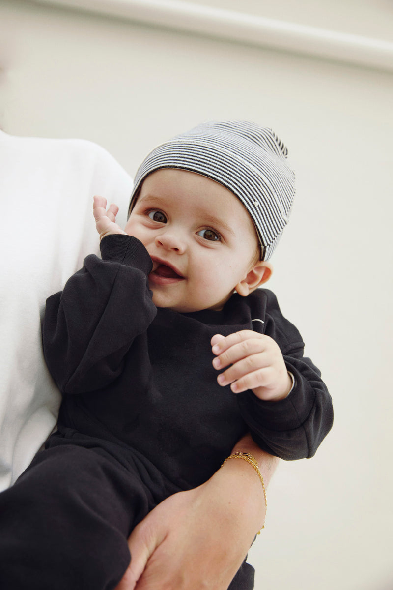 Baby Beanie | Pirate Black - Cream