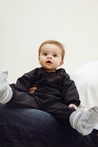 Baby geribbte Füßlinge | Grey Melange