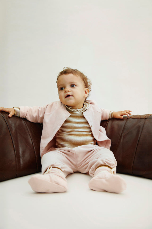 Baby Raglan Cardigan | Faded Pink