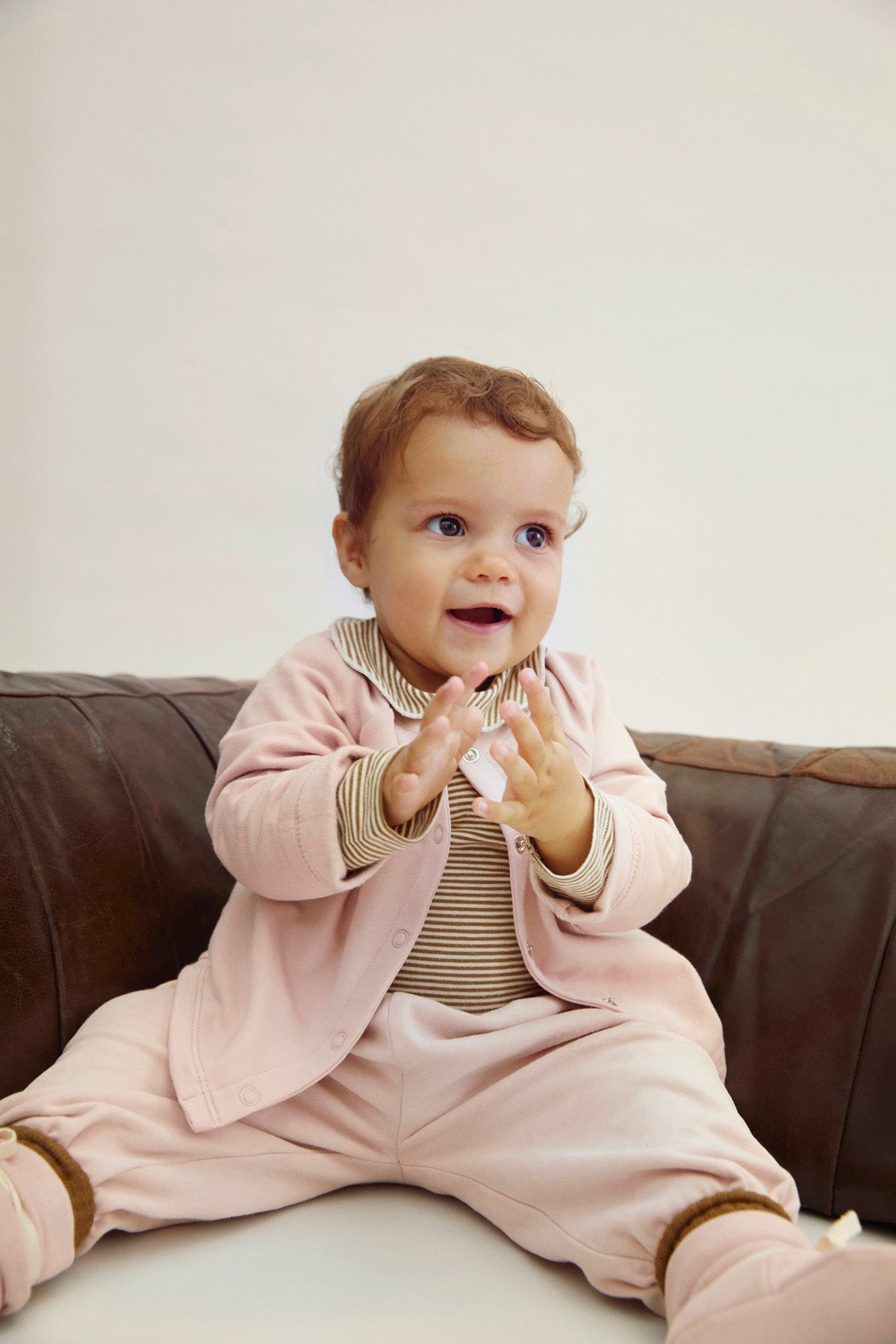 Baby Raglan Cardigan | Faded Pink