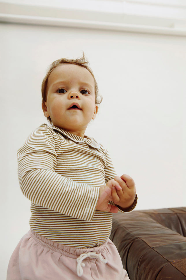 Baby Collar Onesie | Woody - Cream