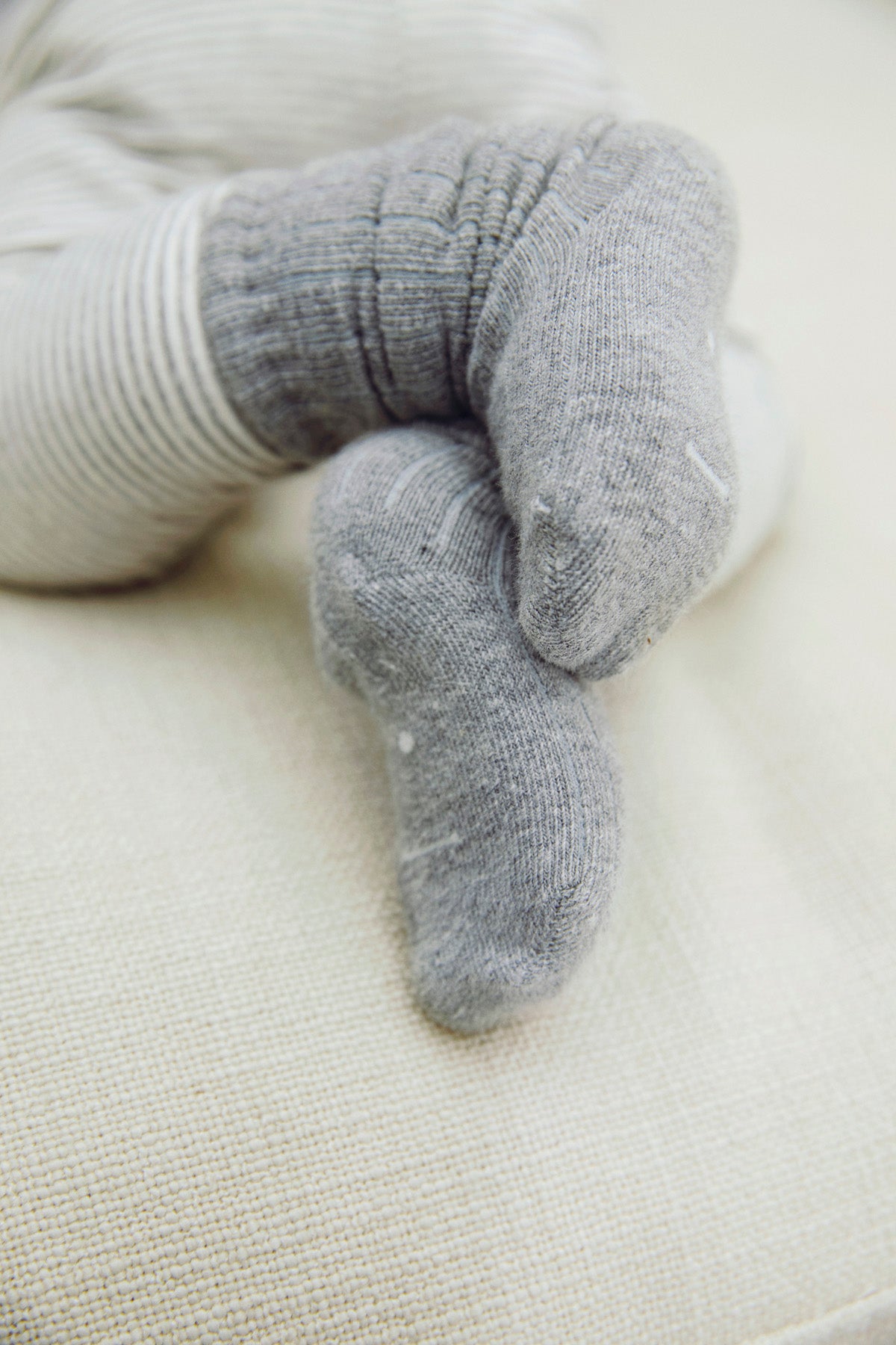 Lange Gerippte Socken | Grey Melange