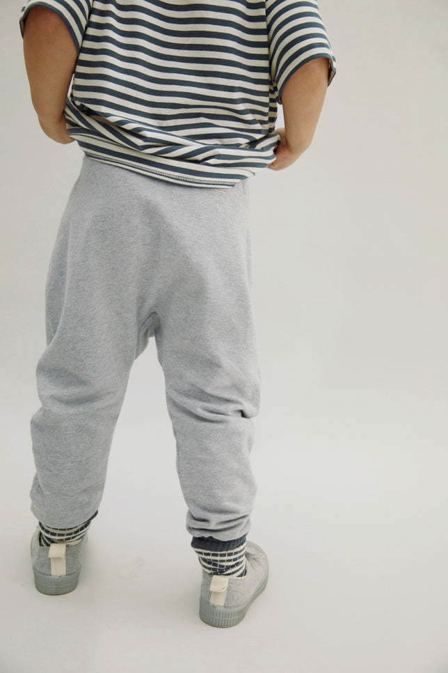 Übergroßes T-Shirt | Blue Gray - Cream