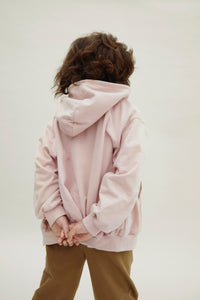 Hooded Cardigan with Zip | Faded Pink