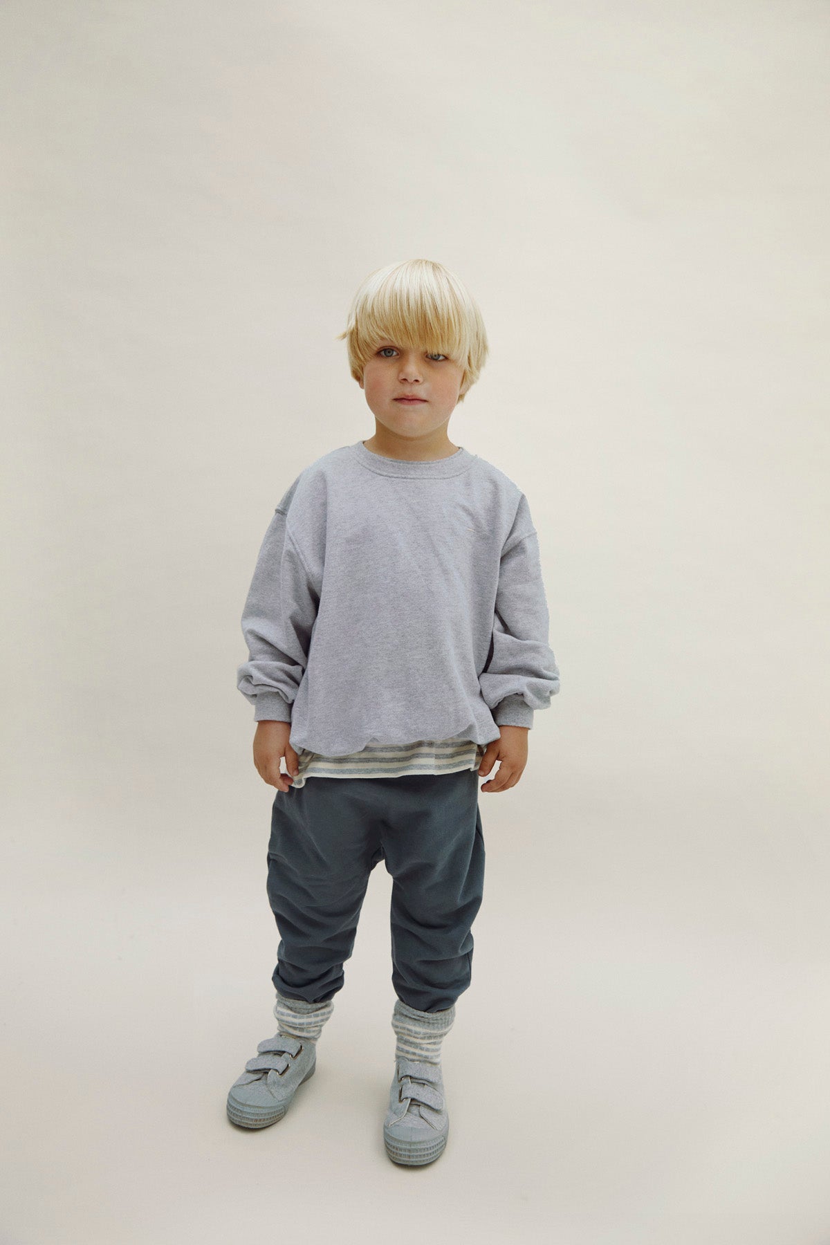 Dropped Shoulder Sweater | Gray Melange