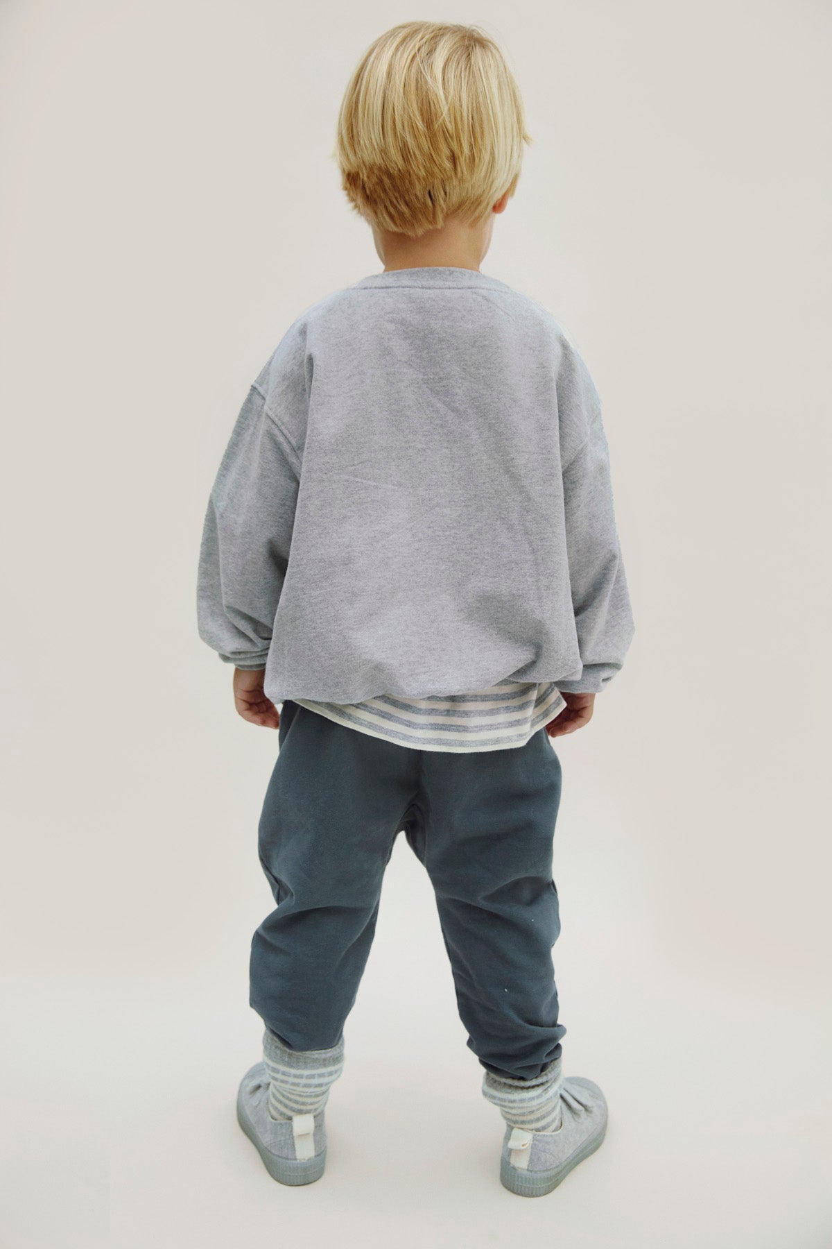 Dropped Shoulder Sweater | Grey Melange